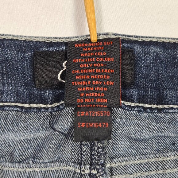 Earl Jean‎ Slim Boot Jeans Women’s 8 Lace Embellished Pockets Denim Blue - Picture 6 of 13